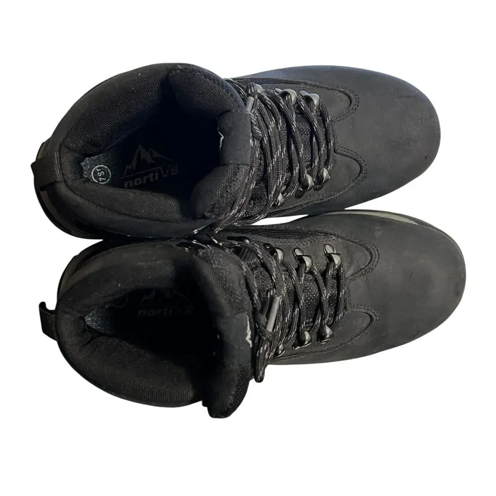 NortiV8 Boots Mens Size 7 Black Waterproof Hiking Work Combat Trail Steel Toe